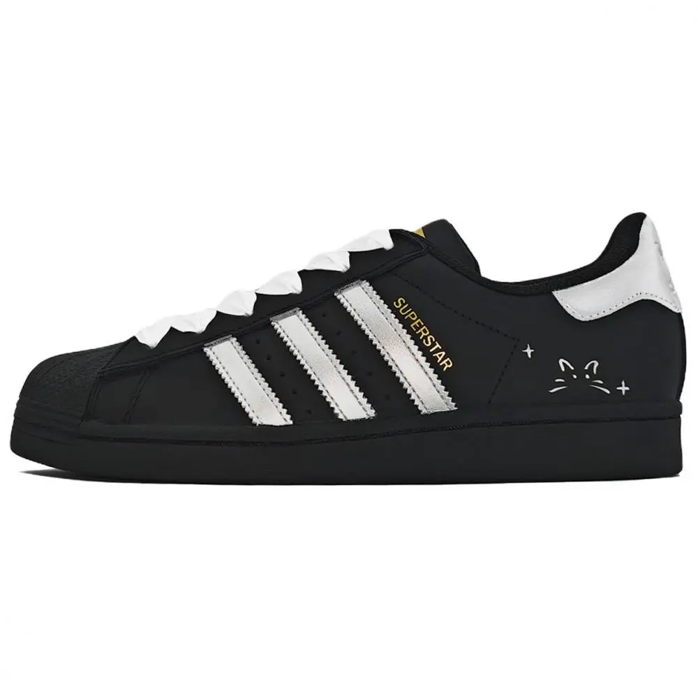 Adidas Originals Superstar Skateboard Shoes Unisex Low top Black/Silver