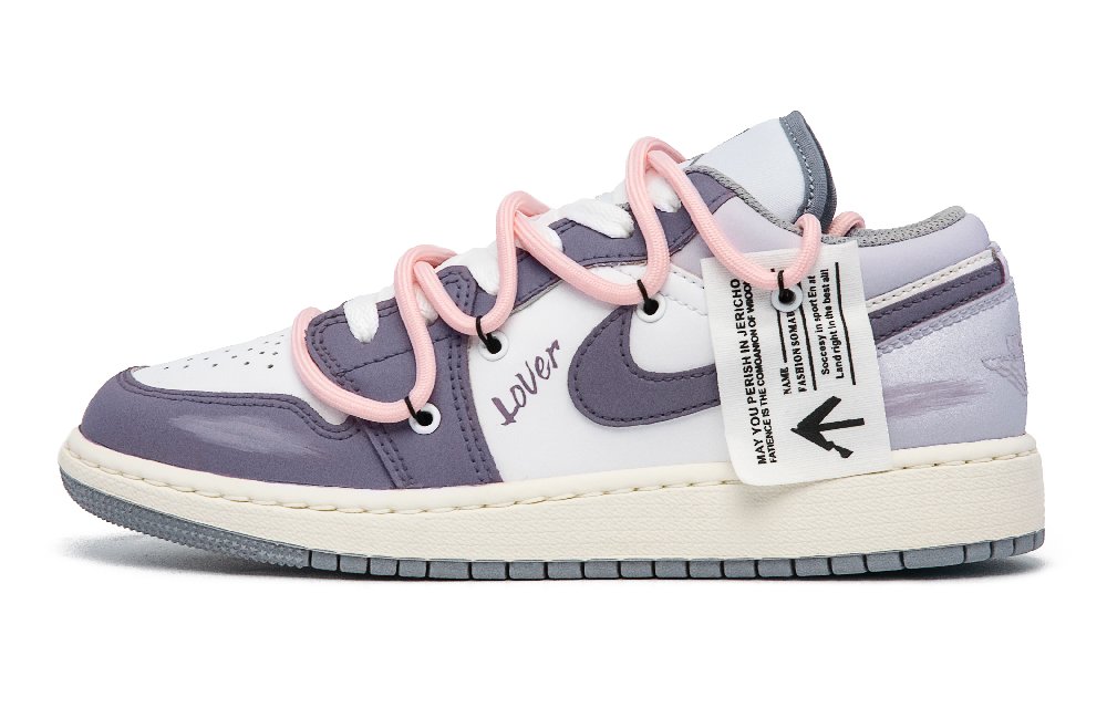 Jordan Air Jordan 1 Low-Top Vintage Basketball Shoes GS Purple