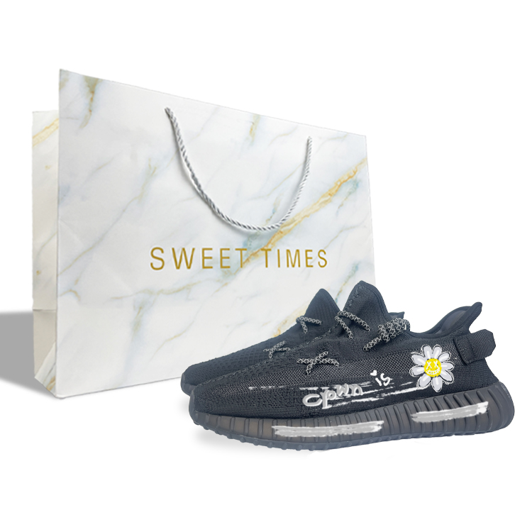 Adidas Originals Yeezy Boost 350 V2 Casual Shoes Unisex Low-Top White/Yellow