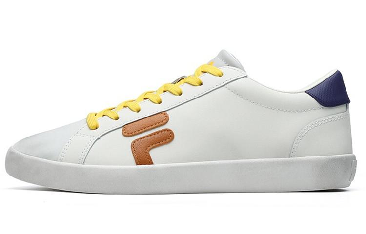 FILA Stride Anti-Slip And Wear-Resistant Lightweight Cushioning Low-Top Skateboard Shoes Men's Star White
