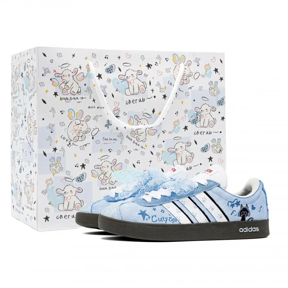 Adidas VL COURT 2.0 Music Kitten Cushioning, Wear Resistant Low top Skateboard Shoes Unisex