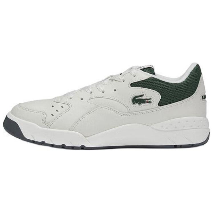 LACOSTE Low-Top Casual Shoes Men's Beige Green