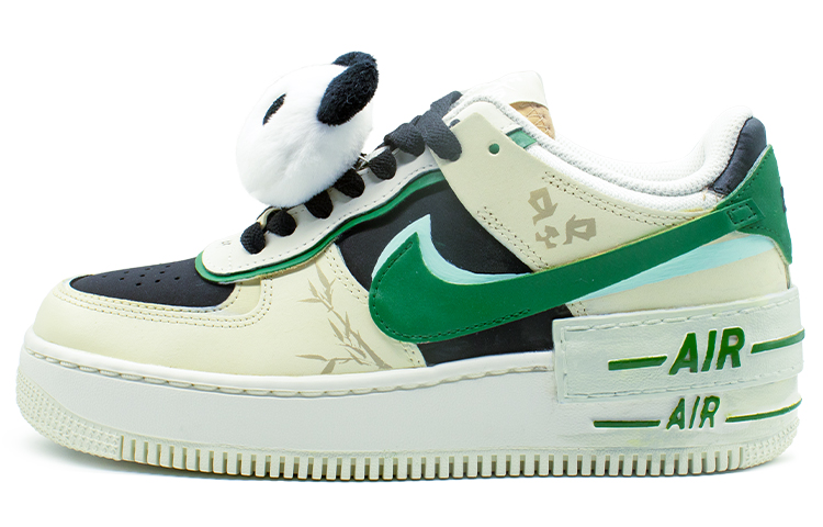 Nike Air Force 1 Panda Invasion Anti-Slip Wear-Resistant Low-Top Skateboard Shoes Women's Ecru