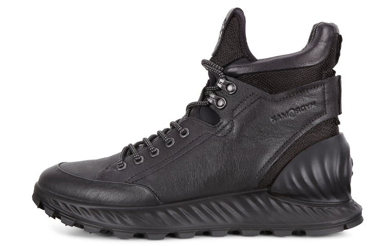 Ecco Exostrike Wear-Resistant High-Top Running Shoes Men's Black