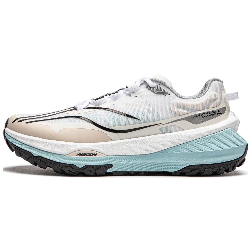 LiNing Dilu Cushioning Anti-Slip And Wear-Resistant Support Rebound Low-Top Running Shoes Women's Ecru
