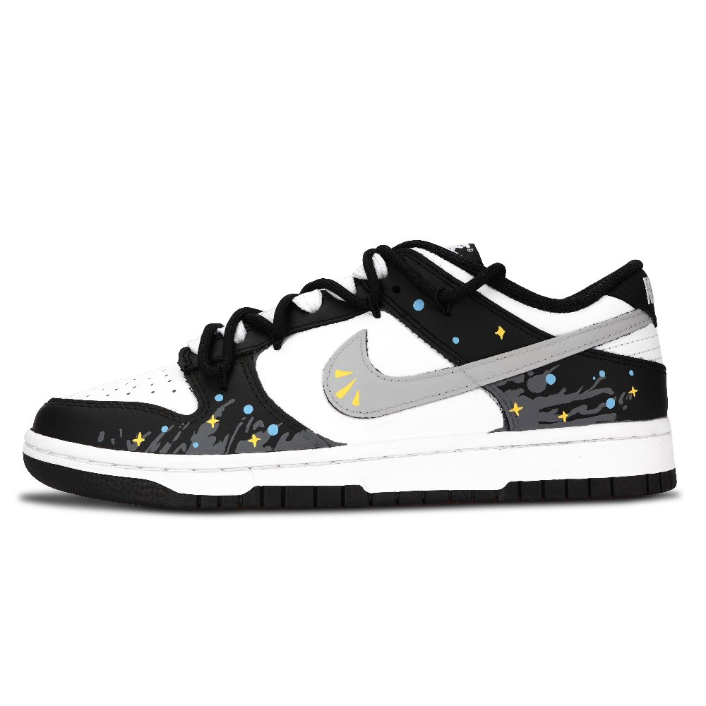 Nike Dunk Panda, Black White Domain Abrasion Resistant Low Top Skateboard Shoes Unisex Black