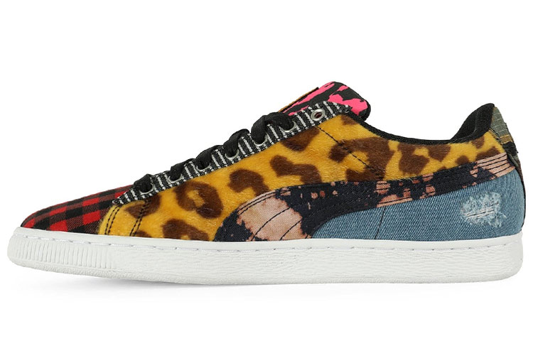 PUMA Court Culture Sneakers Black/White/Yellow/Red/Blue