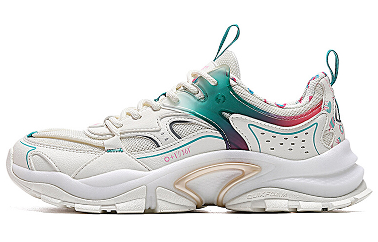 361° QU!KFOAM Low Top Chunky Sneakers Women's White Green