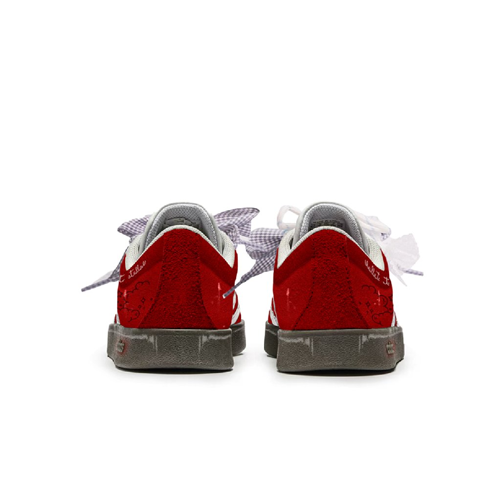 Adidas Neo VL Court 2.0 Skateboard Shoes Unisex Low Top Red/Gray