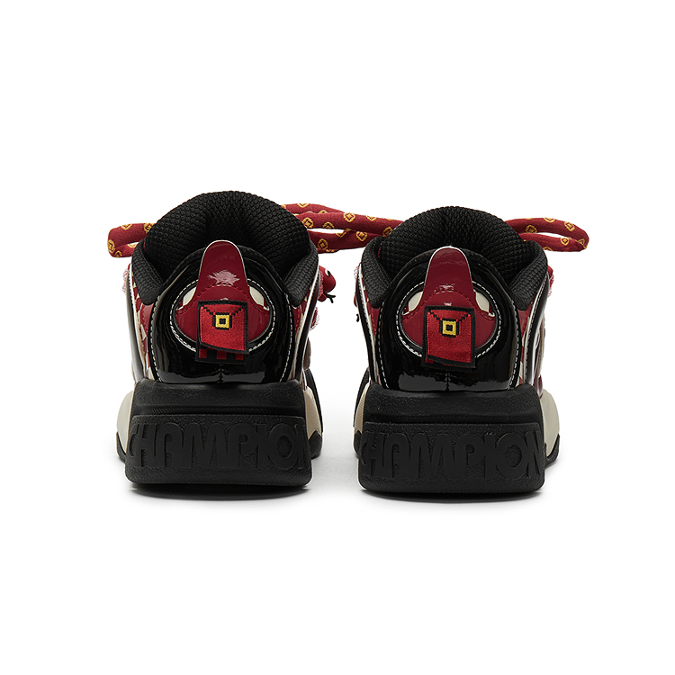 Champion Snake Year Puffy Donut Low-Top Skateboard Shoes Men's Ash Red/Black