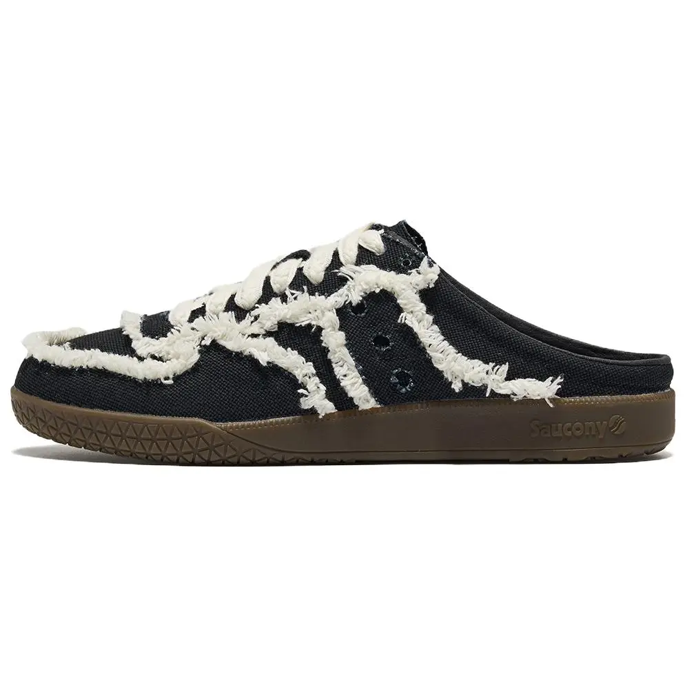 Saucony BULLET CT Anti Slip Wear Resistant Low Top Casual Shoes Women's Black White