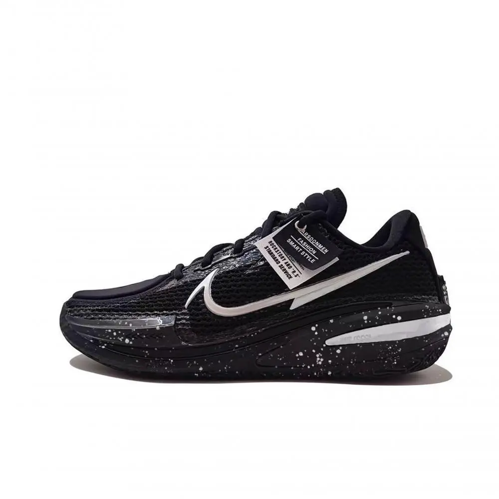 Nike Air Zoom GT Cut Silver Wing Cushioning, Wear Resistant Low top Vintage Basketball Shoes Unisex Black, Silver
