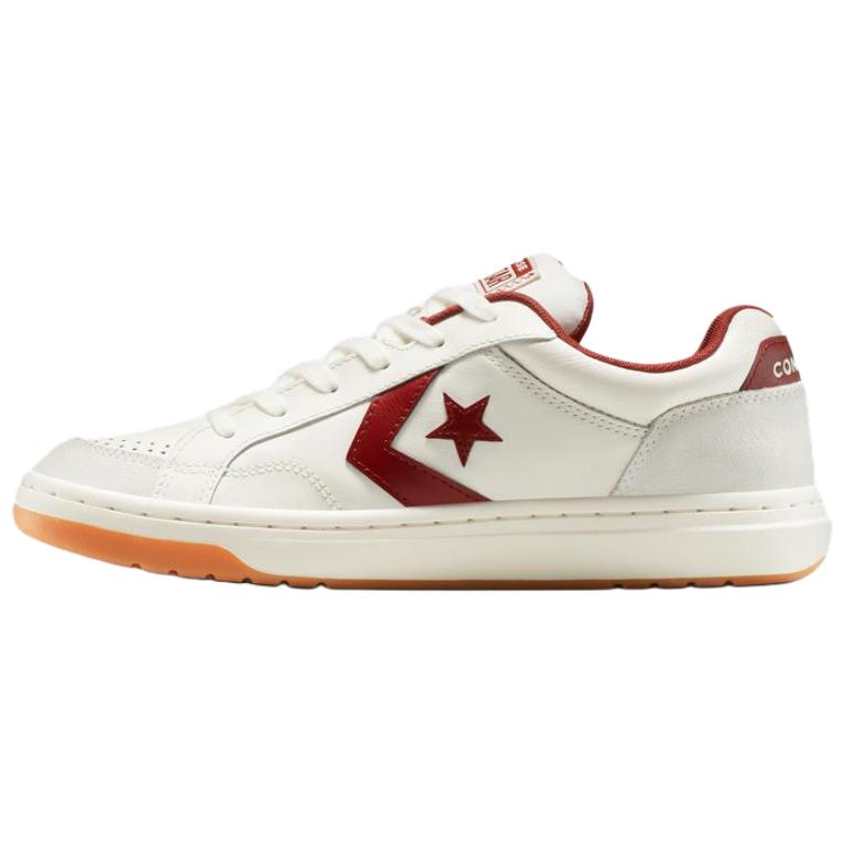 Converse Pro Blaze Classic Abrasion Resistant Low Top Skateboard Shoes Unisex Beige White Red