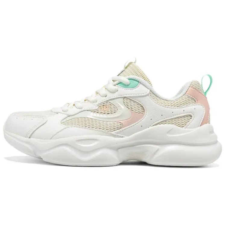 361° Slip Resistant, Lightweight, And Breathable Low Top Casual Shoes Women's White Pink