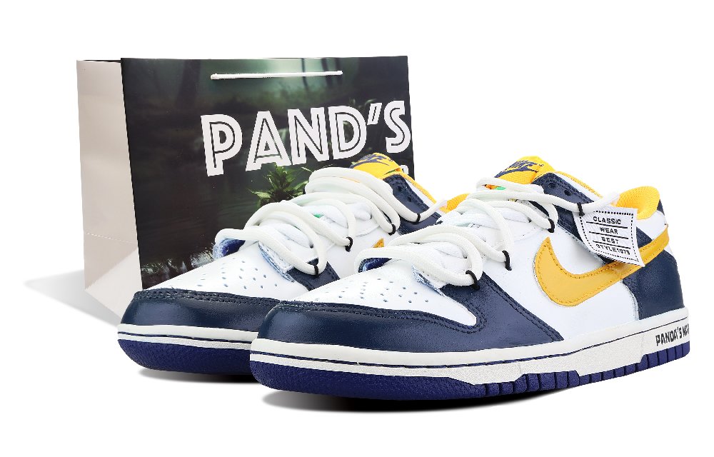Nike Dunk Low Anti-Slip Wear-Resistant Low-Top Skateboard Shoes GS White Blue