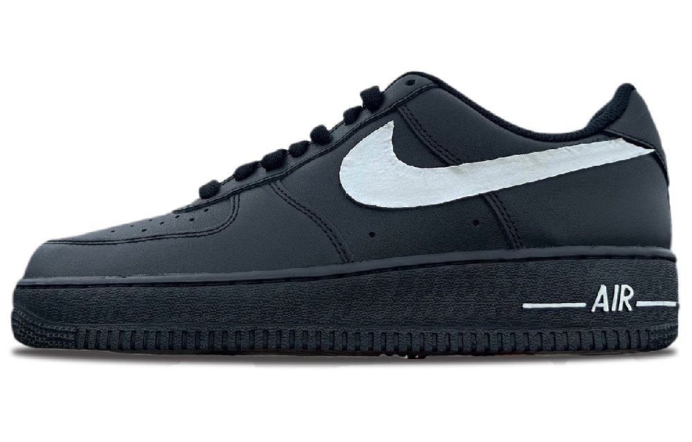Nike Air Force 1 Shock Absorbers Low Top Skateboard Shoes Unisex Black White