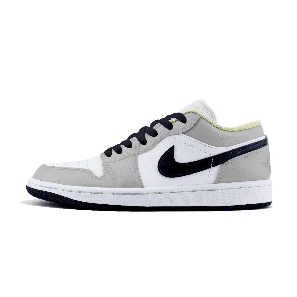 Jordan Air Jordan 1 Low Top Vintage Basketball Shoes Unisex White Gray