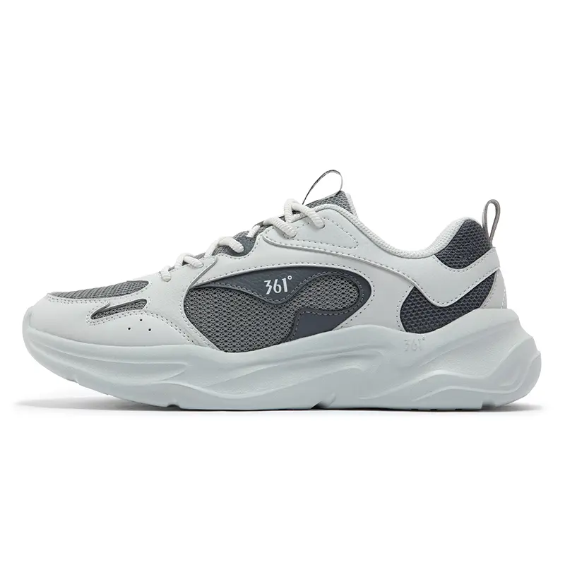 361° Slip-Resistant Breathable Lightweight Low-Top Casual Shoes Men's Gray