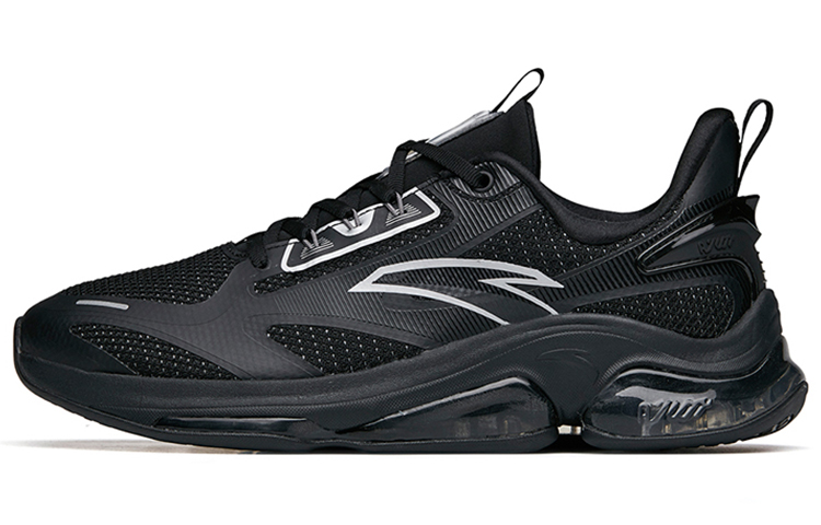 Anta Cushioning Anti-Slip And Wear-Resistant Rebound Breathable Low-Top Running Shoes Men's Black