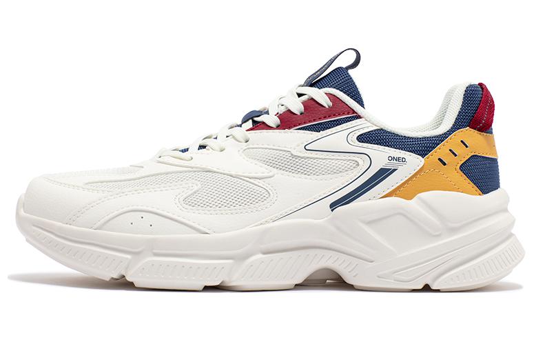 361° Slip Resistant, Abrasion Resistant, Breathable Low Top Sports Casual Shoes Men's White Blue Yellow
