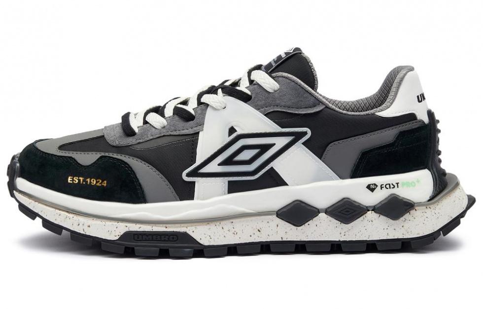 Umbro Slip Resistant, Abrasion Resistant, Coverage, Support, Rebound Low Top Casual Shoes Men's Black Gray White