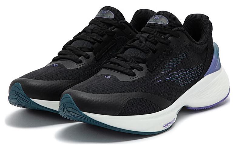 361° Cushioned Slip-Resistant Low-Top Running Shoes Men's Black Purple