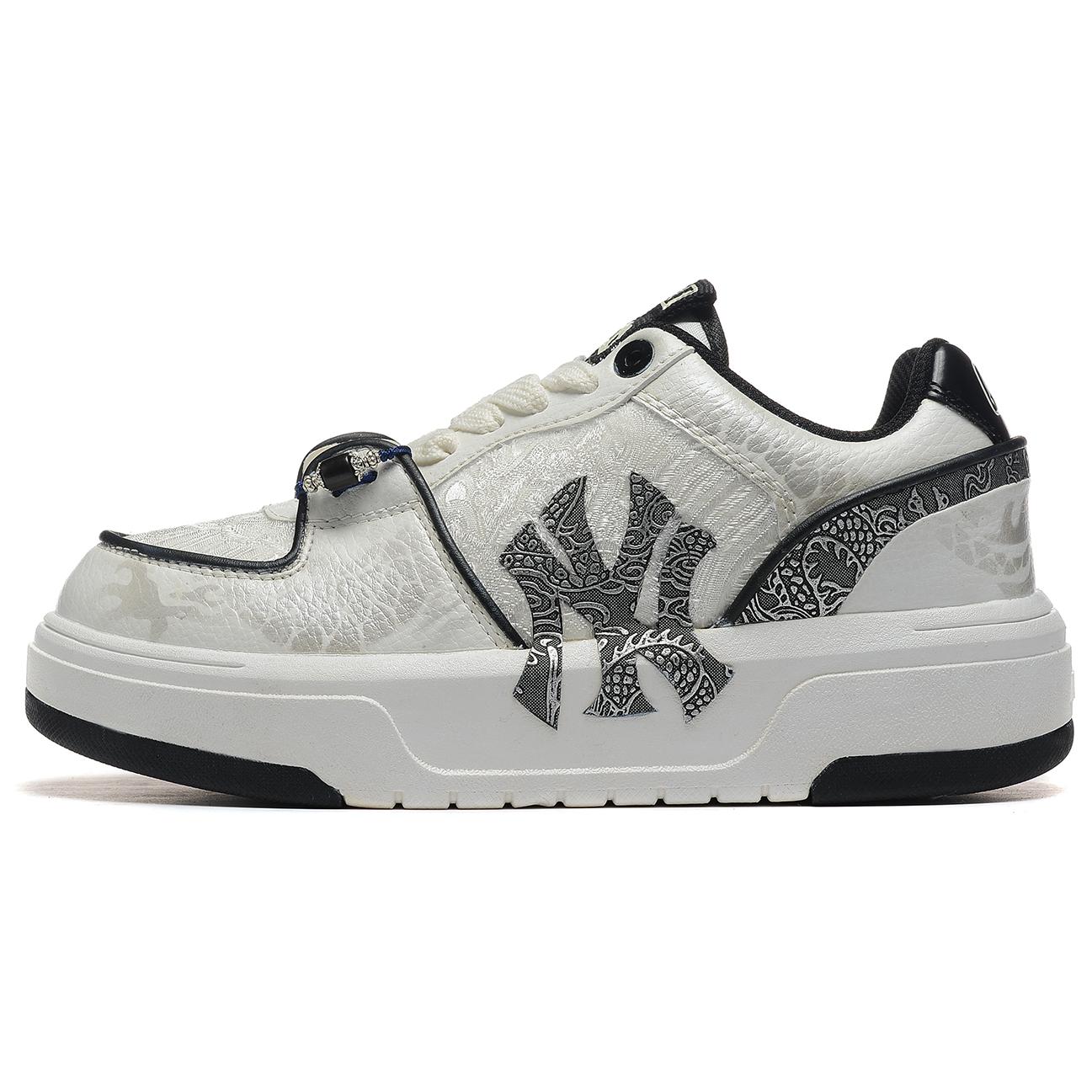 MLB Chunky Liner Auspicious Dragon And Auspicious Clouds Low-Top Skateboard Shoes Unisex White