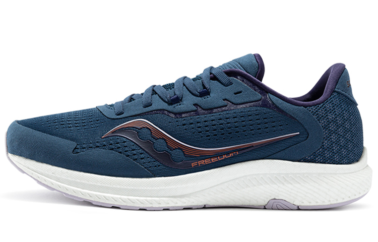 Saucony Freedom 4 Cushioning Anti-Slip Wear-Resistant Breathability Low-Top Running Shoes Women's Dark Blue