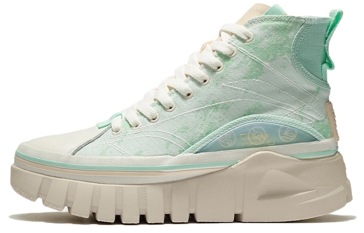 LiNing Anti Slip Wear Resistant High Top Casual Shoes Women's Radiant Blue купить в интернет-магазине Yoocart с быстрой доставкой по России.