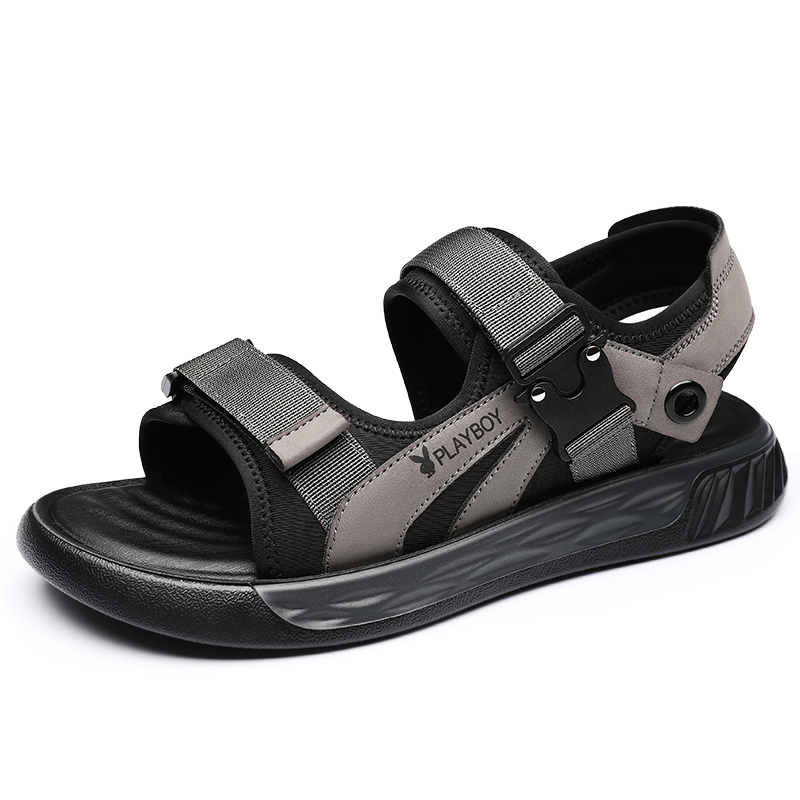Playboy Beach Sandals Men Brown/Green/Gray