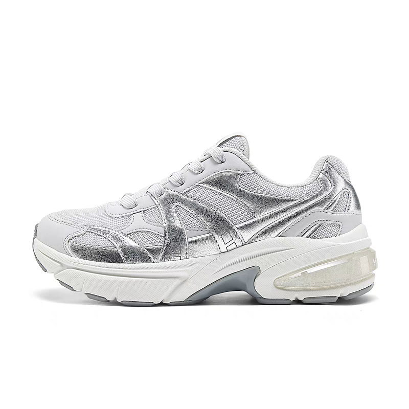 Skechers Low Top Chunky Sneakers Women's Gray Silver