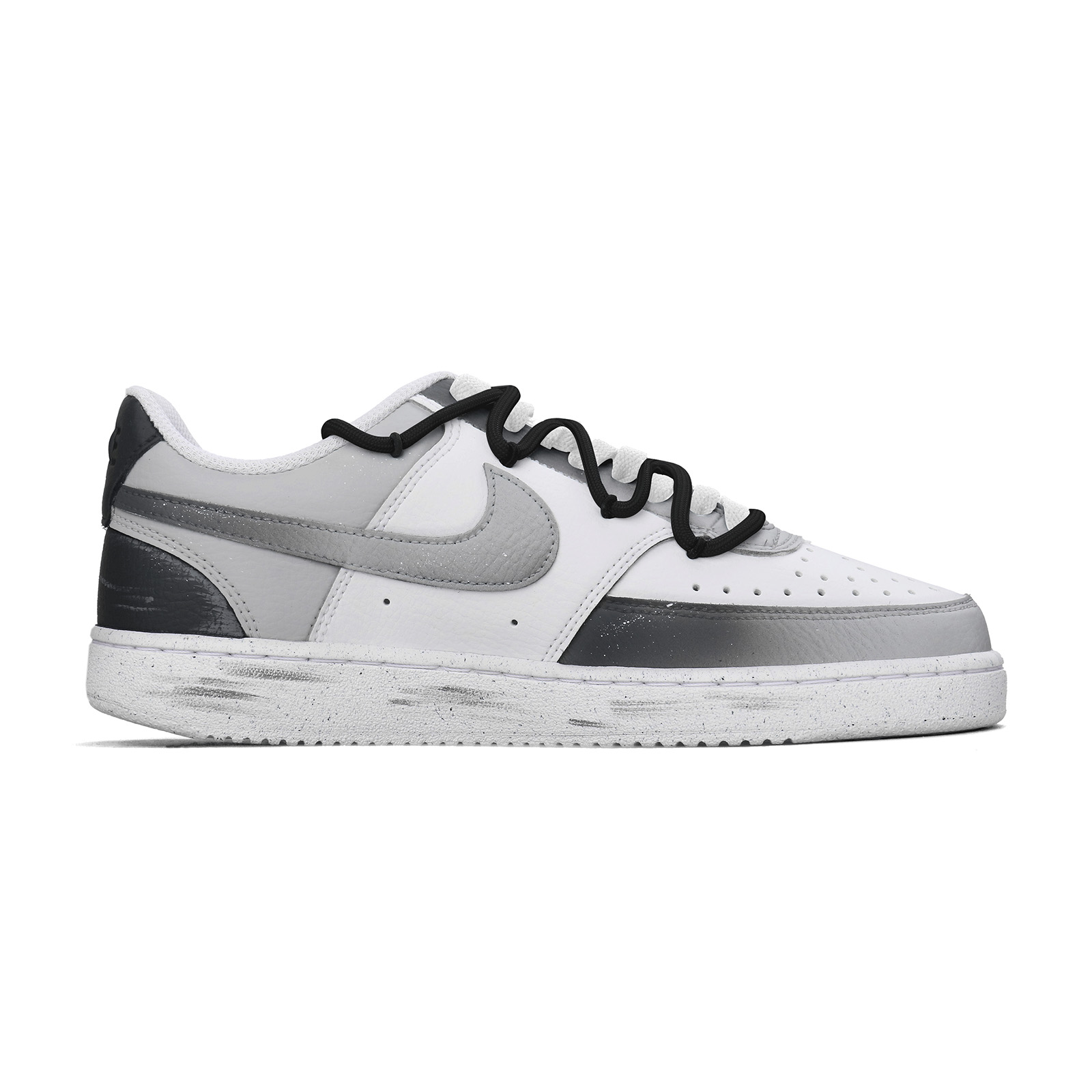 Nike Court Vision 1 American Graffiti Abrasion Resistant Low Top Skateboard Shoes Unisex Black White купить в интернет-магазине Yoocart с быстрой доставкой по России.