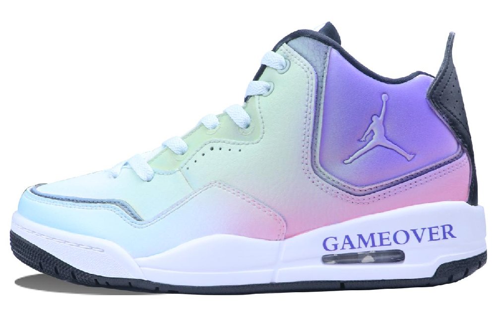 Jordan Air Jordan 3 Anti-Slip Wear-Resistant Mid-Top Vintage Basketball Shoes Men's Iridescent Gradient
