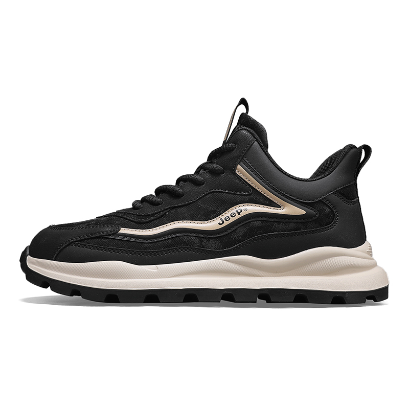 Jeep Height Increasing Abrasion Resistant Low Top Casual Shoes Men's