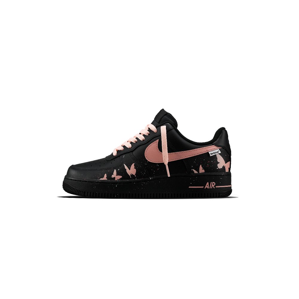 Nike Air Force 1 Skateboard Shoes Unisex Low-Top Black Pink