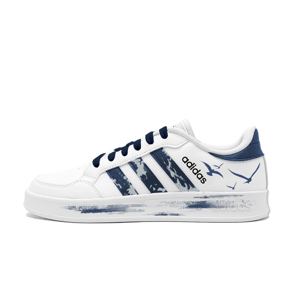Adidas Neo Breaknet Wild And Soaring Cushioning, Wear Resistant Low top Skateboard Shoes Men's Blue