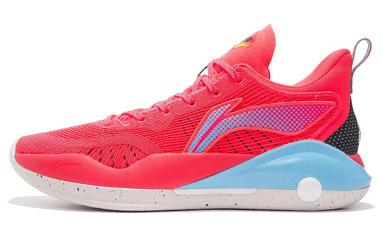 LiNing YuShuai 15 V2 Anti-Slip Wear-Resistant Low-Top Basketball Shoes Fluorescent Flame Red