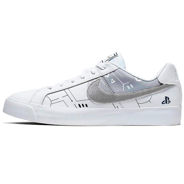 Nike Court Royale Collection Skateboard Shoes Unisex Low Top Black/White