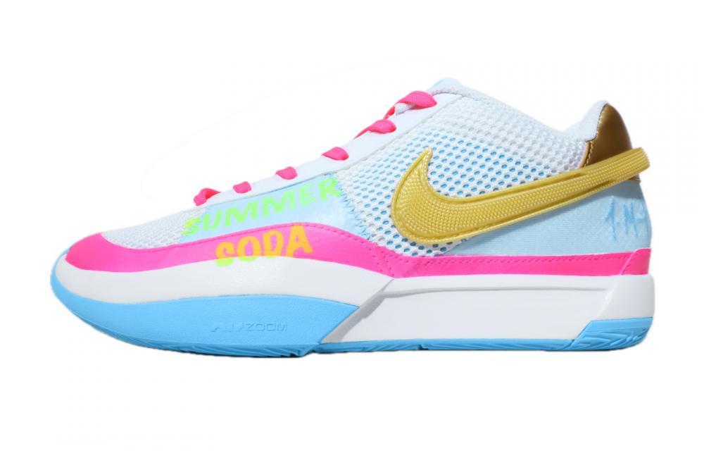 Nike Ja 1 Basketball Shoes Unisex Low-Top Blue/pink/yellow/white