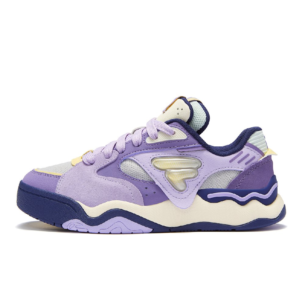 Pigalle x FILA FUSION Kick 2.0 Low Top Skateboard Shoes Women's Purple Gray