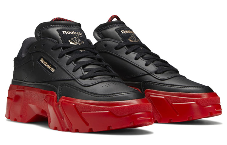 Reebok Club C Cardi B Black Red Women's