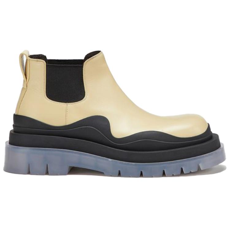 Bottega Veneta Tire Chelsea Ankle Length Chelsea Boots Men's Yellow