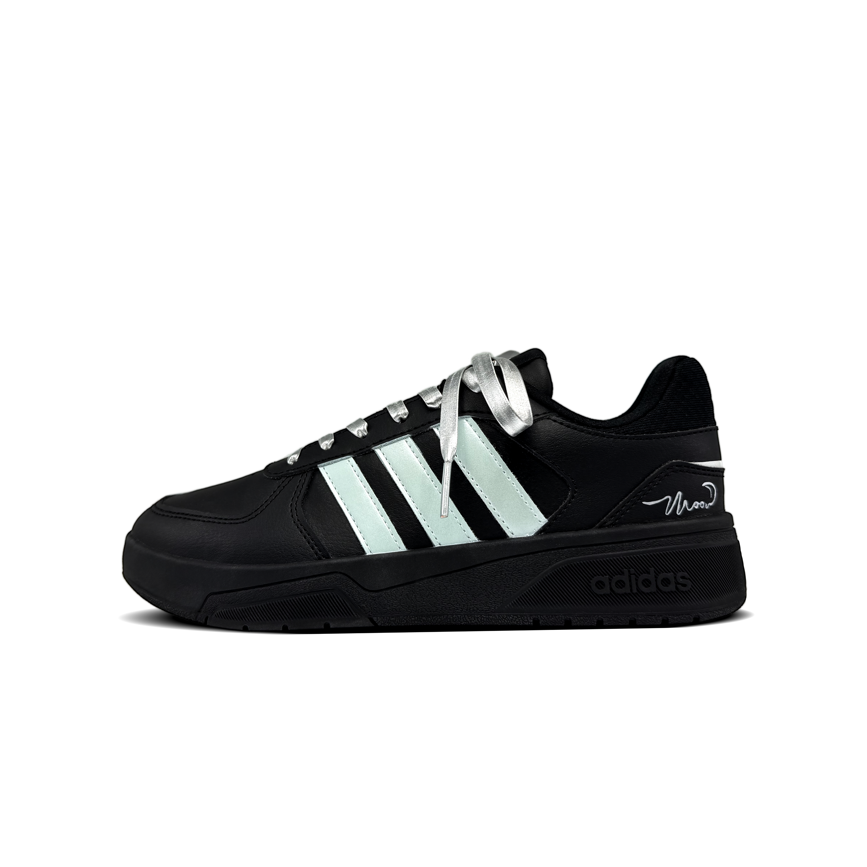 Adidas Neo Coneo Qt Mint Mambo Anti Slip Wear Resistant Low Top Skateboard Shoes Unisex Black Silver купить в интернет-магазине Yoocart с быстрой доставкой по России.