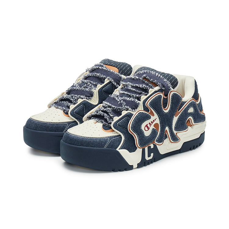 Champion Buckle Fun Coco Skate Low-Top Skateboard Shoes Men's Marine Blue/Eternal Blue