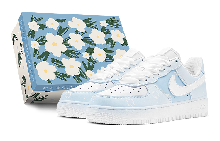 Nike Air Force 1 Air Force 1 Low-Top Skateboard Shoes Women's Blue White
