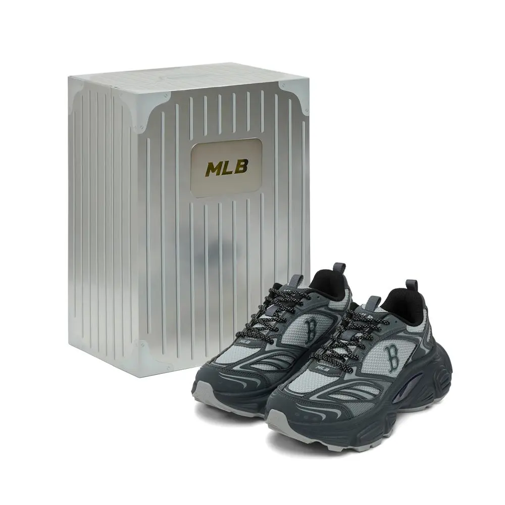 MLB Basic Boston Red Sox Breathable Height Increase Low top Chunky Sneakers Unisex Light Gray