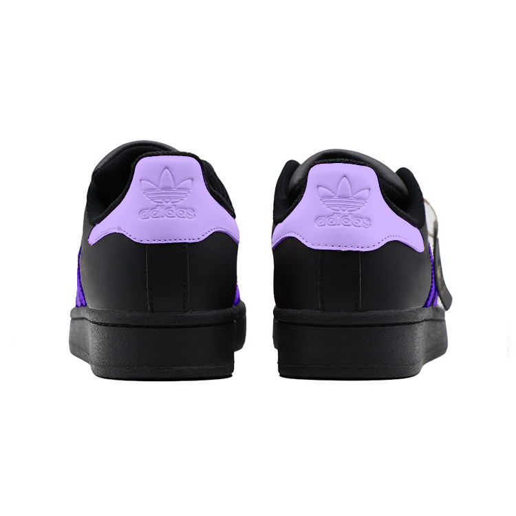Adidas Originals SUPERSTAR Anti Slip Wear Resistant Low Top Skateboard Shoes Unisex Purple Black