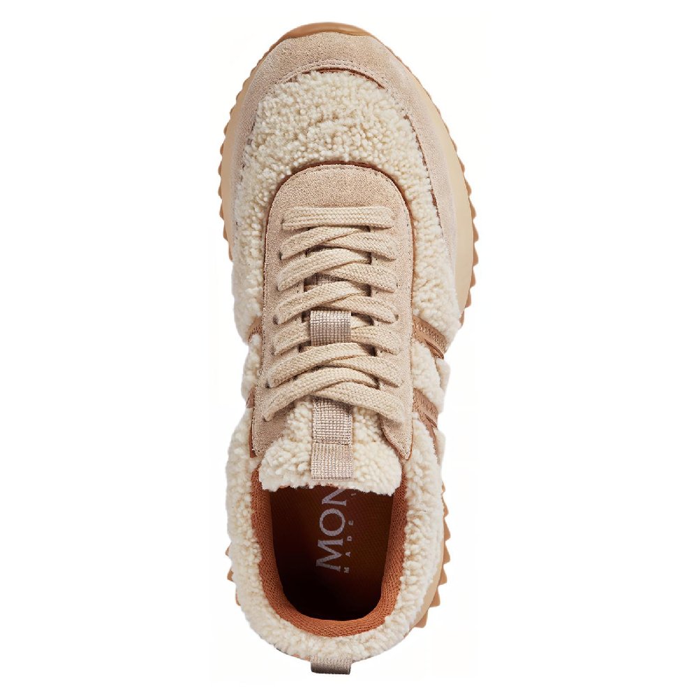 Moncler Pacey Low-Top Casual Shoes 3cm Women's Beige