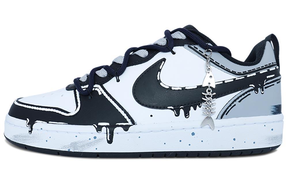 Nike Court Borough Stormy Sea Non-slip Lightweight Low-Top Skateboard Shoes Women's Black White