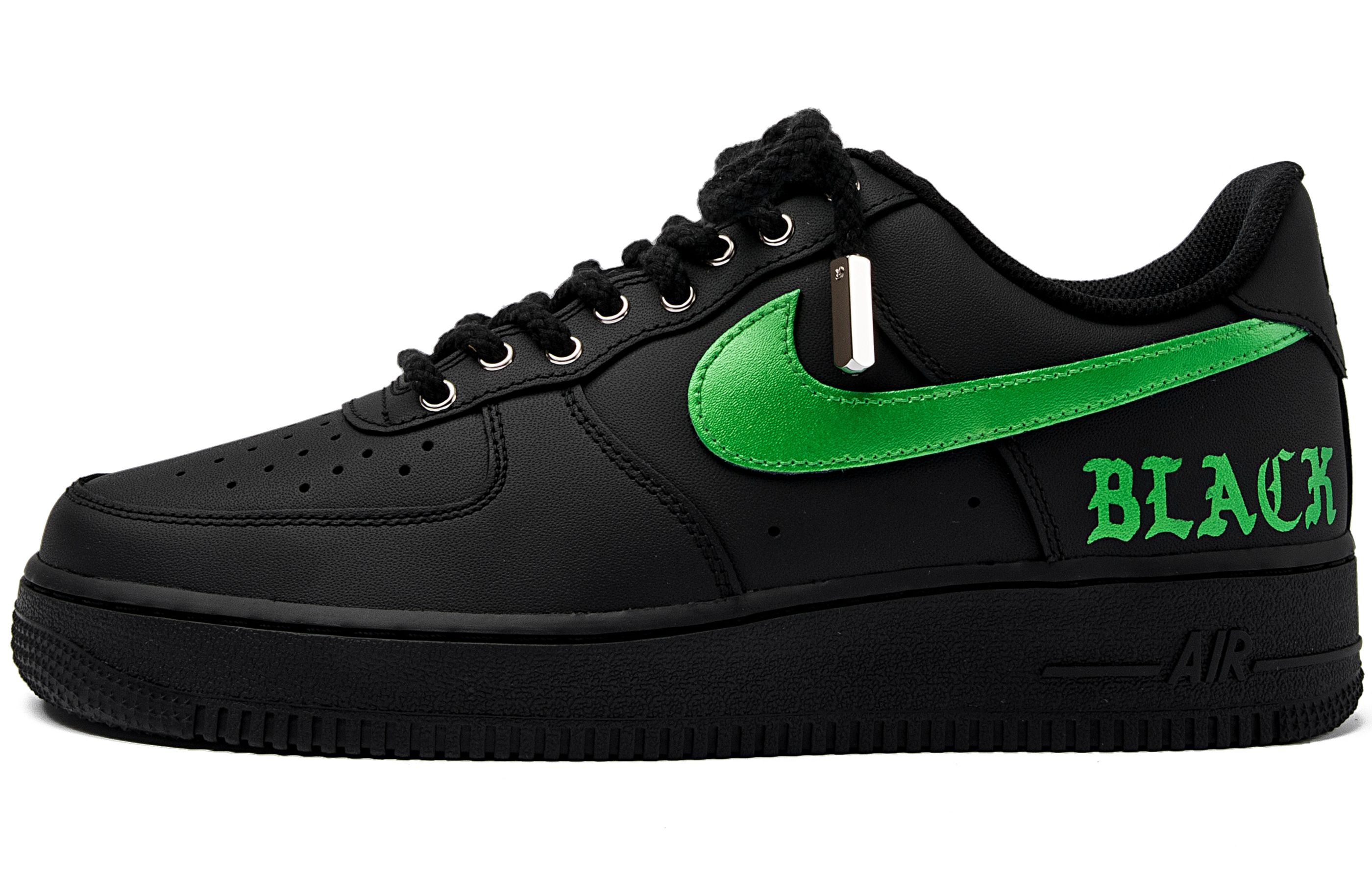 Nike Air Force 1 Low-Top Skateboard Shoes Unisex Black Green